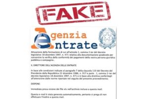 agenzia entrate fake mail